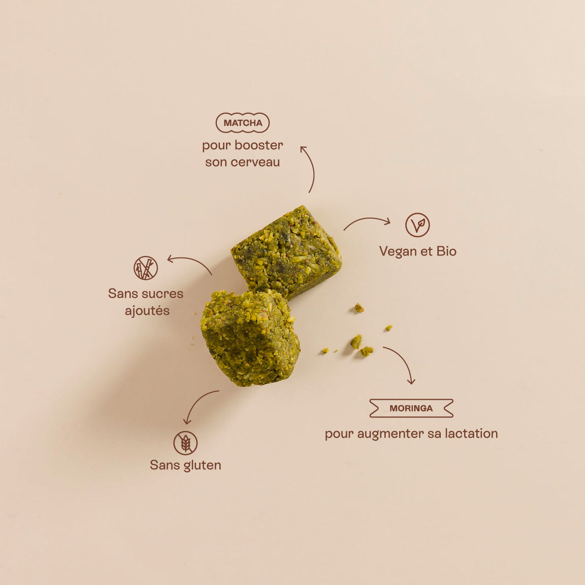 Snacks Milk Moonies – format nomade, soutien naturel à la lactation, sans sucres