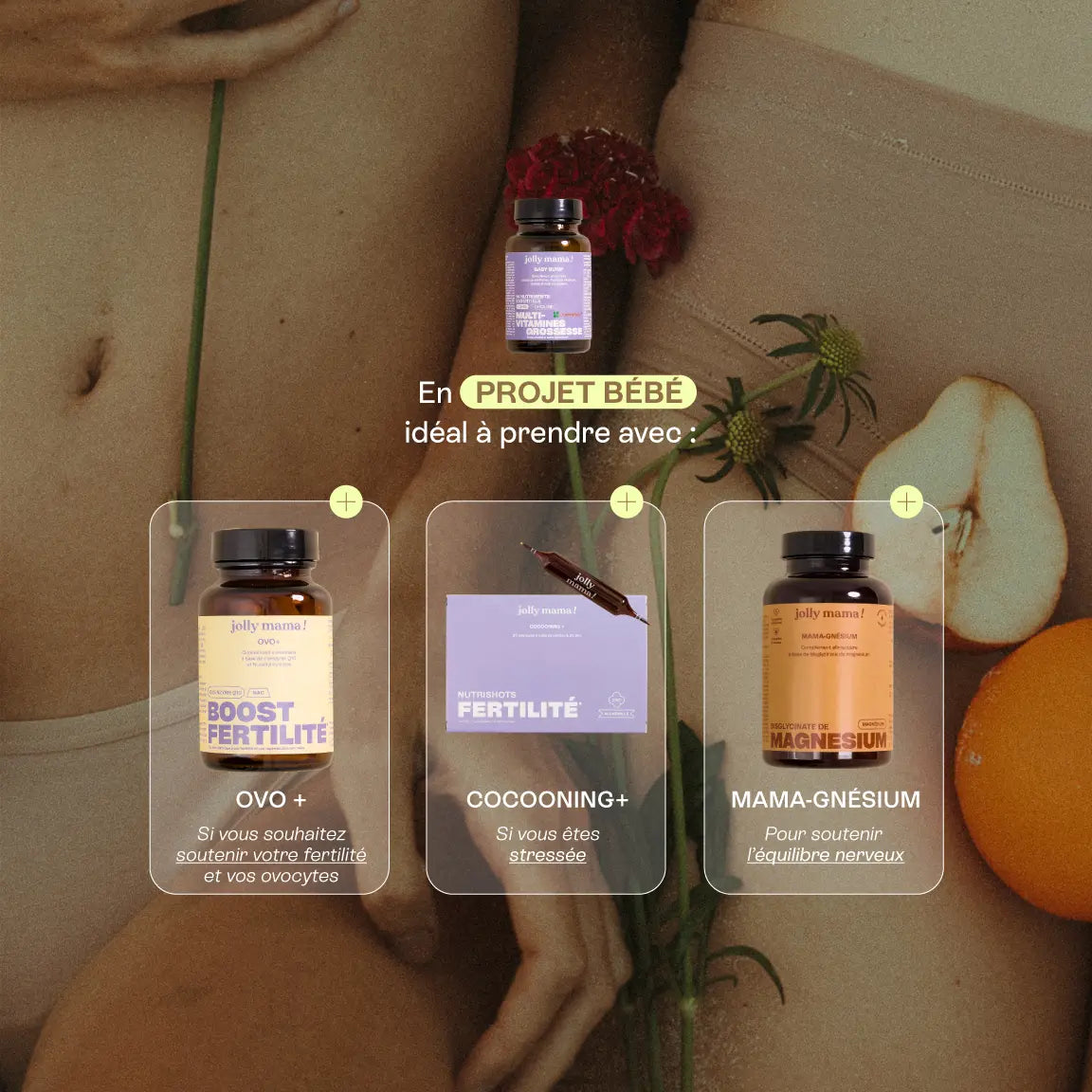 les produits compatibles avec le multivitamines prénatl (ovo, cocooning, magnésium)