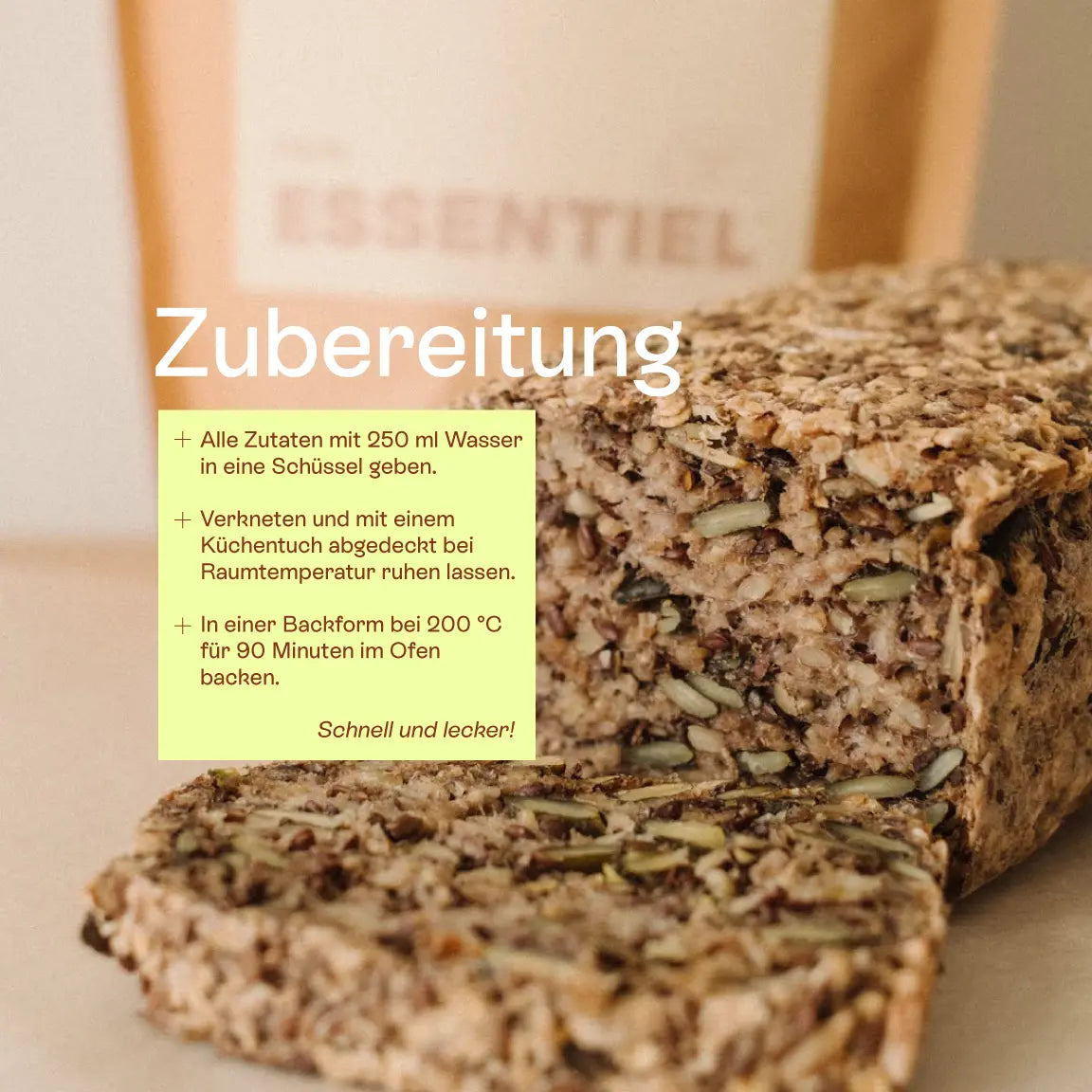 wie man unsere Brotbackmischung zubereitet 