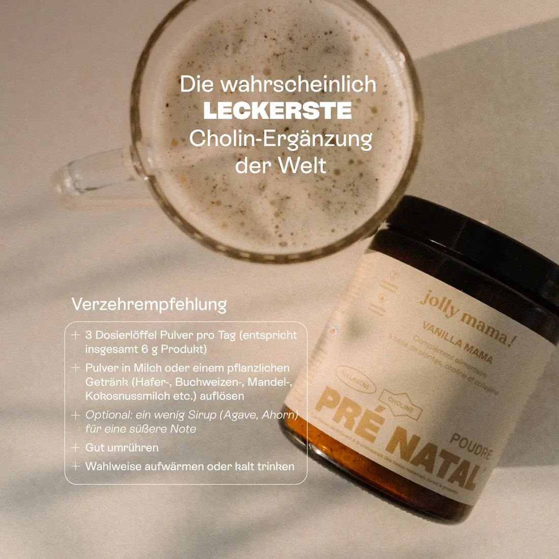 Vanilla Mama – Kollagen- und Cholinpulver, pflanzlich, ohne Zuckerzusatz, hergestellt in Frankreich