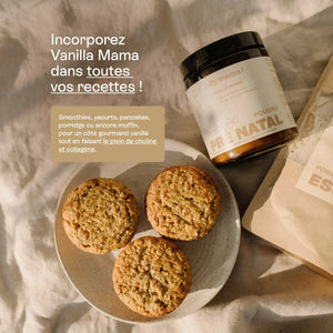 Vanilla Mama – boisson en poudre saveur vanille, sans gluten ni sucres ajoutés, riche en protéines et nutriments