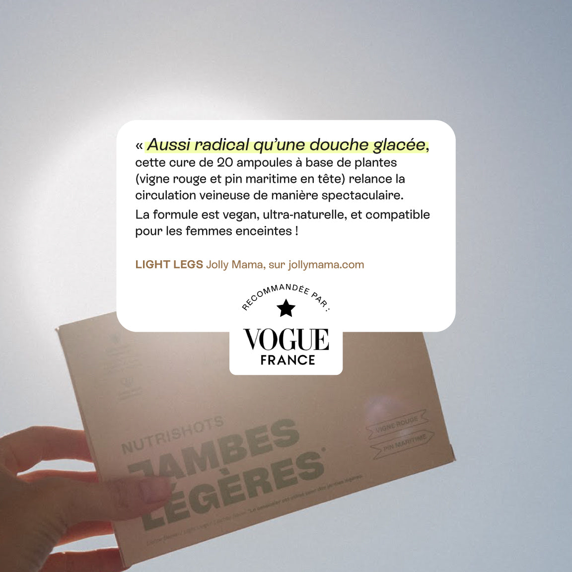 Light Legs Jolly Mama – ampoules bio pour soulager la sensation de jambes lourdes