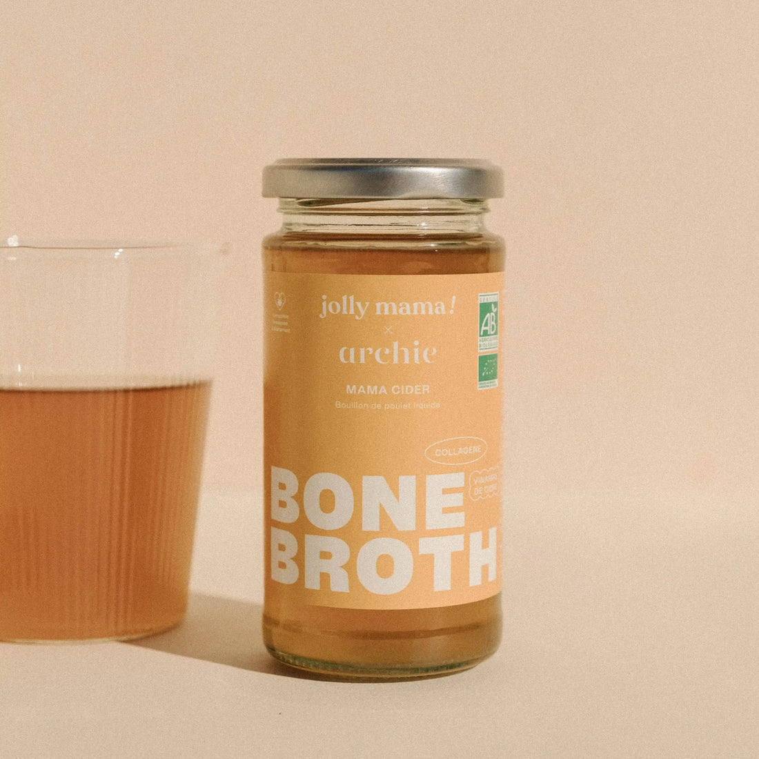 Bouillon d’os Mama Cider – note épicée de gingembre et citronnelle, fini subtil au vinaigre de cidre 