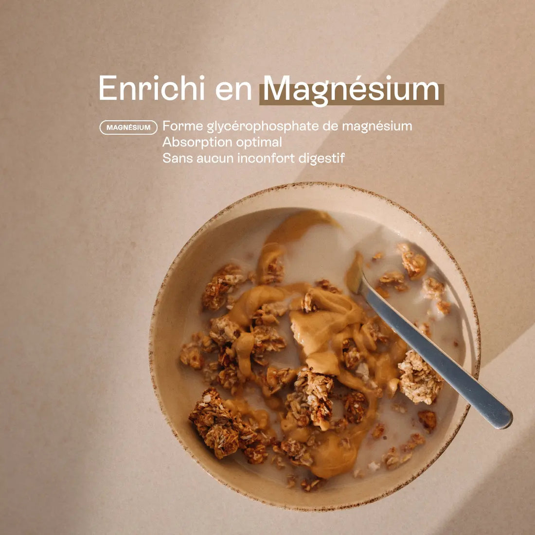 Sachet granola Peanut Mama Jolly Mama – cacao, cacahuètes et magnésium, format 300 g