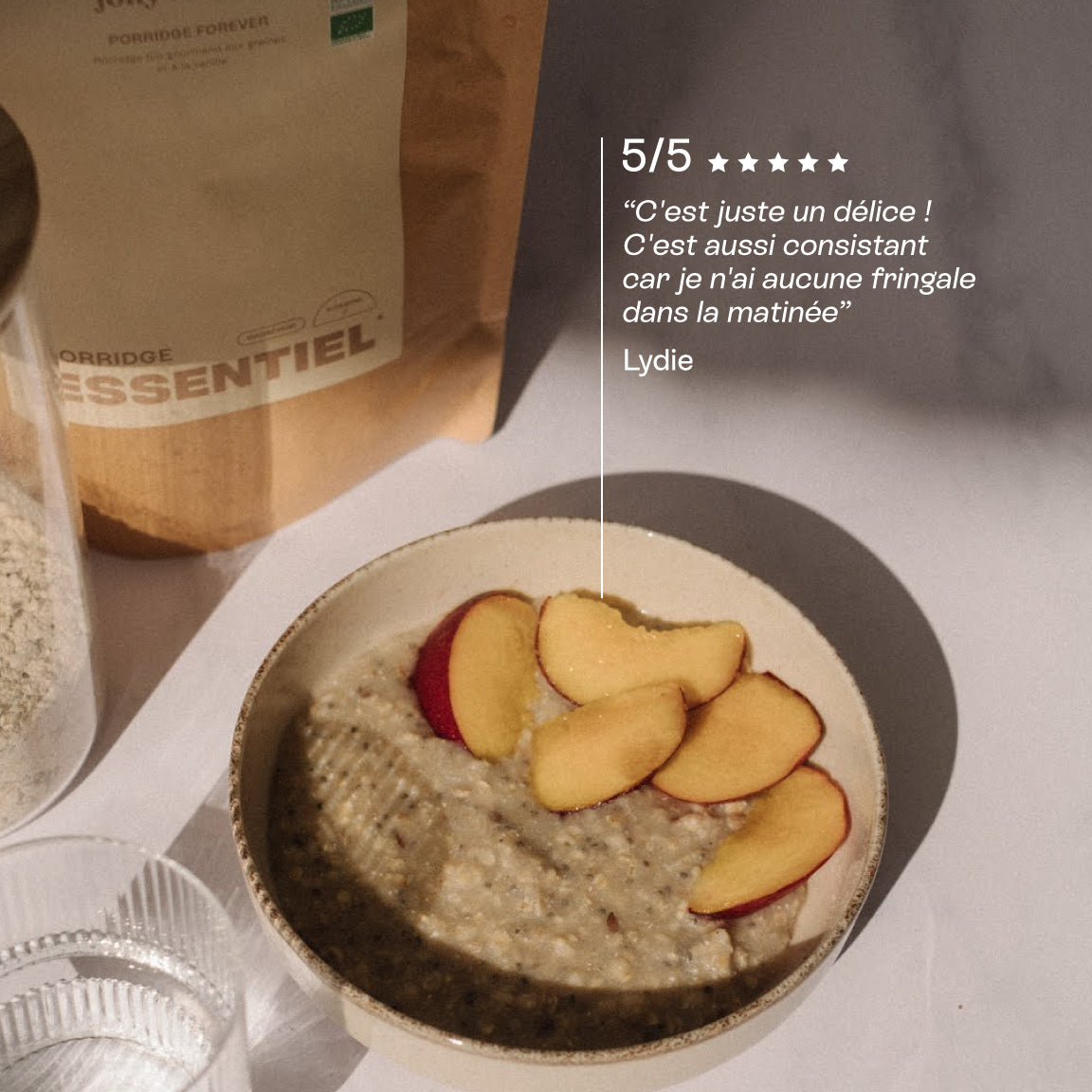 Petit-déjeuner sain Porridge Forever – vanille bio, énergie durable, compatible grossesse et allaitement