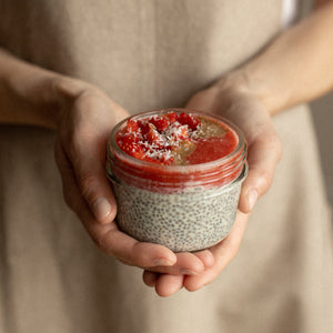 Pudding chia fraises du Livre gourmand de la grossesse
