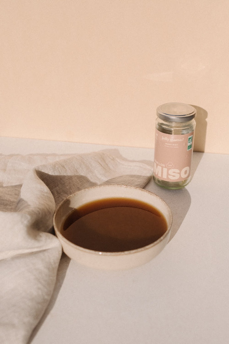 Photo du bouillon miso bio et vegan de Jolly mama