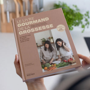 Guide nutritionnel grossesse – visuel de femme enceinte militant pour alimentation saine