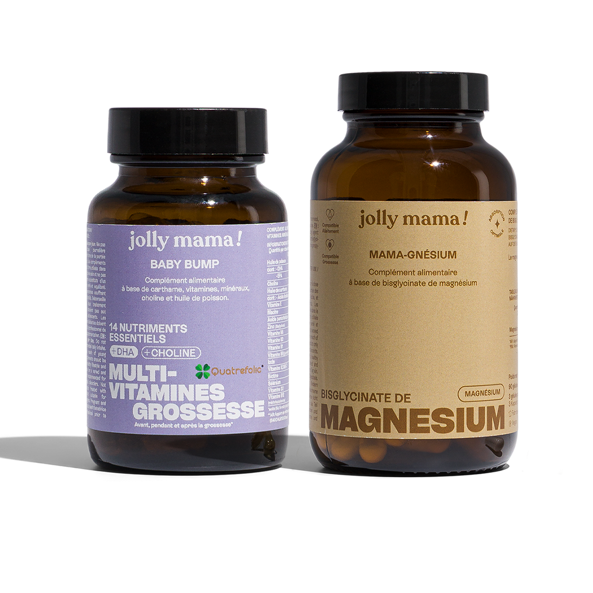 Pack grossesse magnésium Jolly Mama : Baby bump et Mama-gnésium