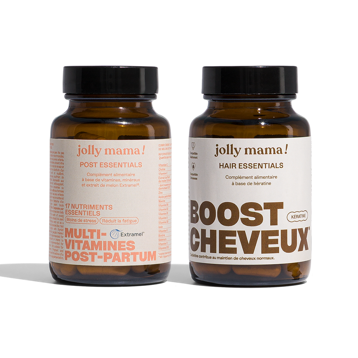 Pack post-partum chute de cheveux Jolly Mama : Post essentials et Hair essentials