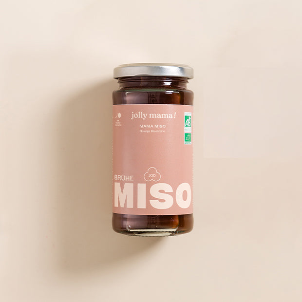 Mama Miso – pot en verre de bouillon miso rouge fermenté, compatible grossesse et allaitement