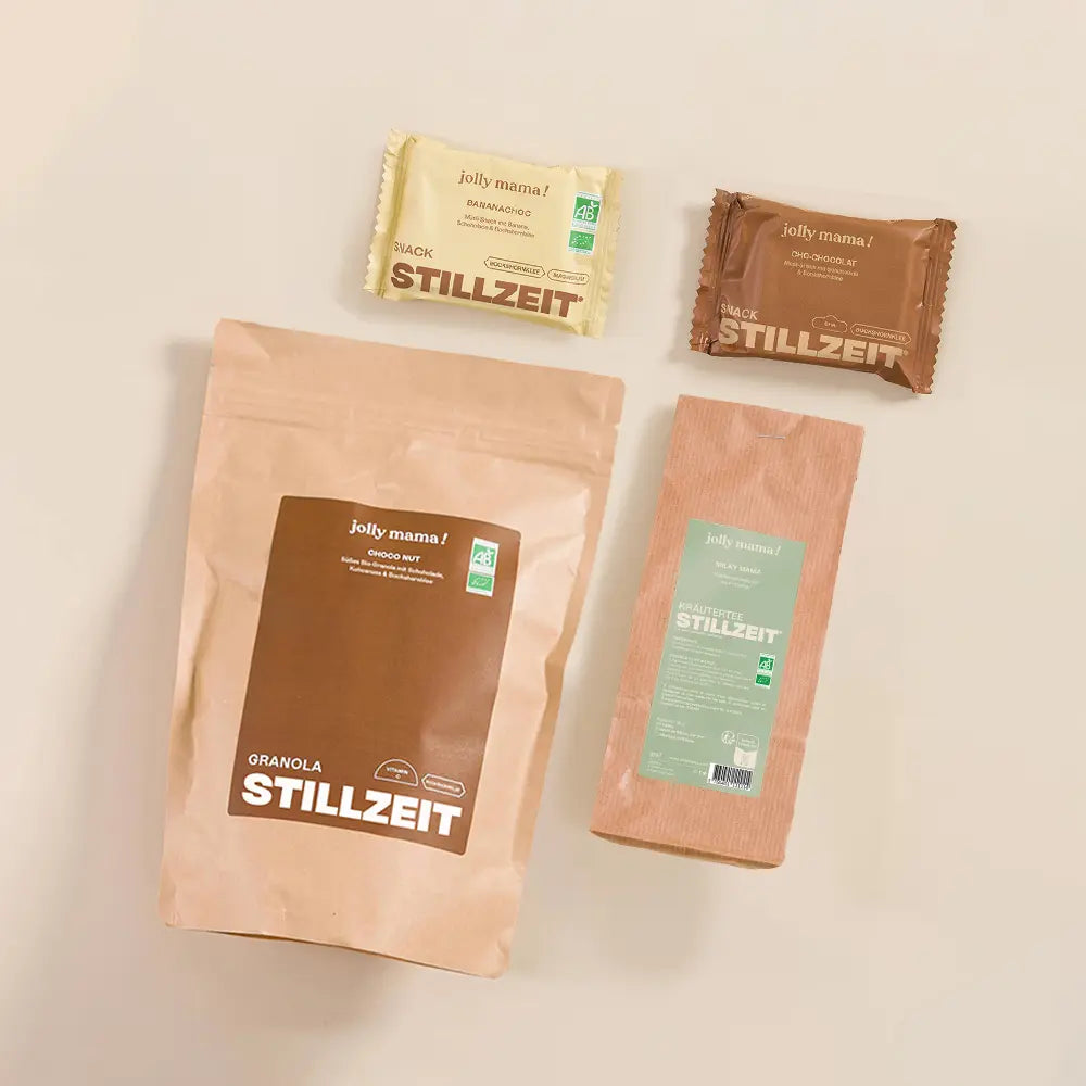 Kräutertee, Snacks und Granola Stillen