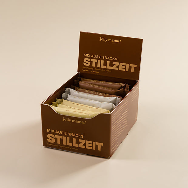Jolly Mama Stillpaket: Snack-Mix zur Förderung der Muttermilchproduktion mit MintyWendy Stillkette