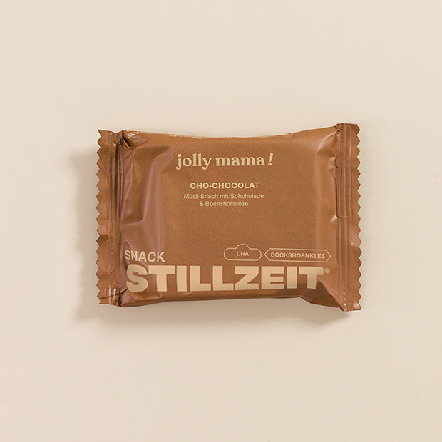 Still-Snack mit Schokolade, angereichert mit DHA und Bockshornklee, zur Unterstützung der Milchbildung.