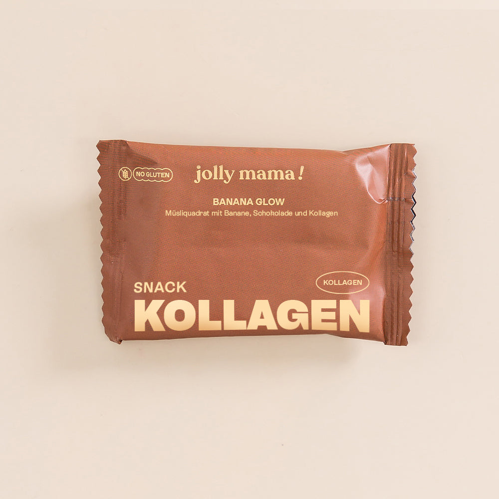 Verpackung des Bananen-Collagen-Snacks