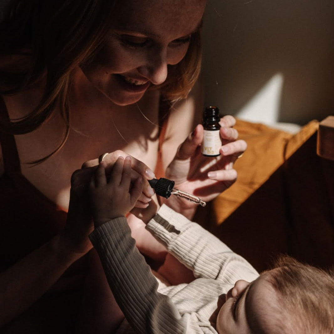 Flacon Sunny Baby – pipette pratique, vitamine D3 issue du lichen, adaptée aux nouveau-nés et bébés