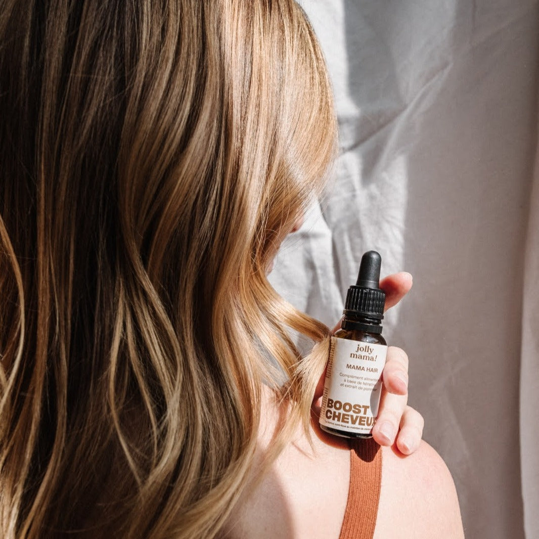 Mama Hair Jolly Mama – pipette liquide cheveux avec kératine brevetée, biotine et extrait de pommier