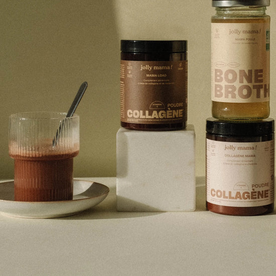 visuel de poudres et bouillon d'os au collagène