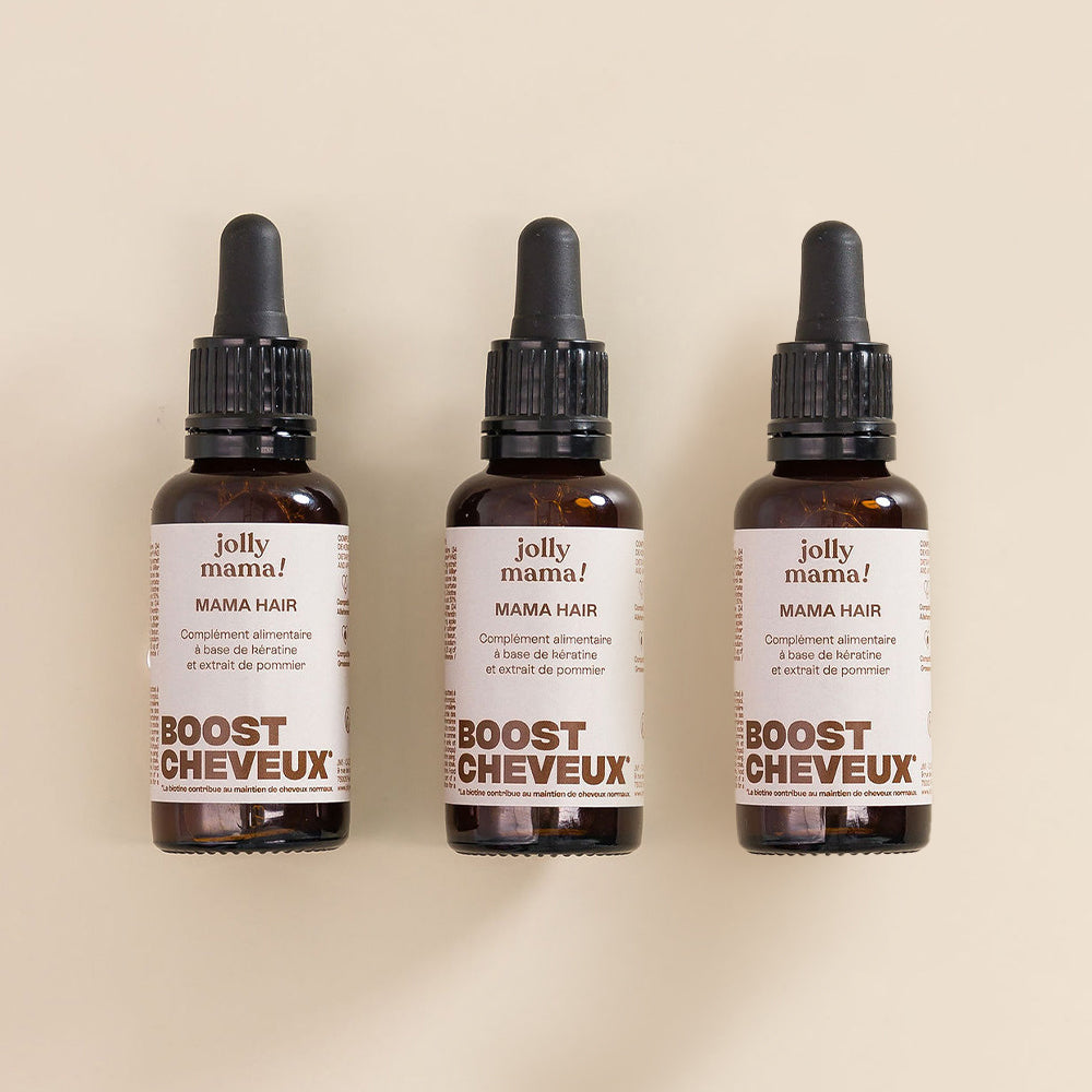 Soin Mama Hair Jolly Mama – booster cheveux post-partum, texture liquide et dosage précis