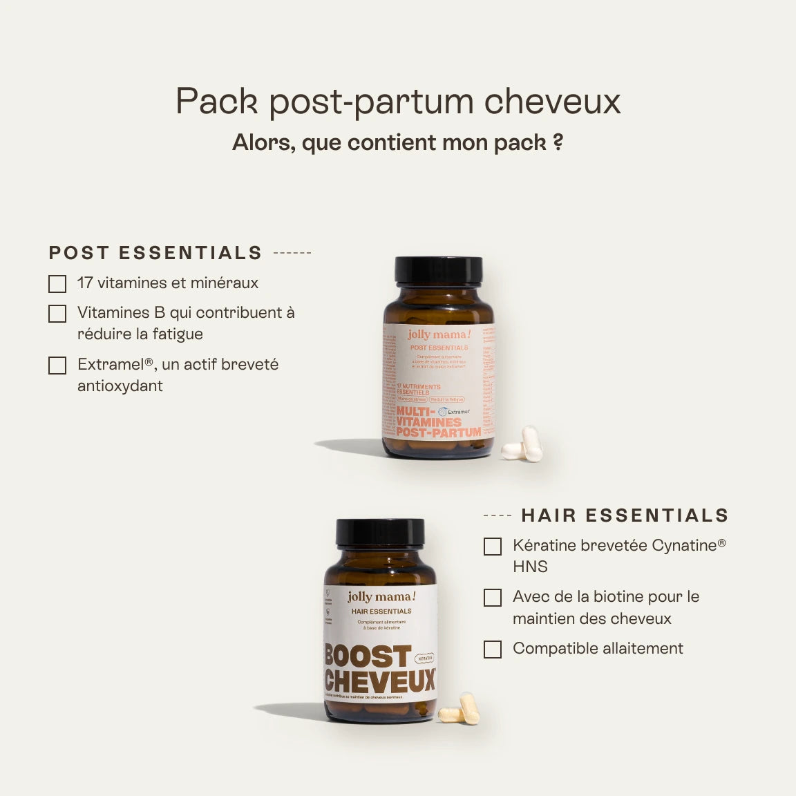 Pack post-partum chute de cheveux