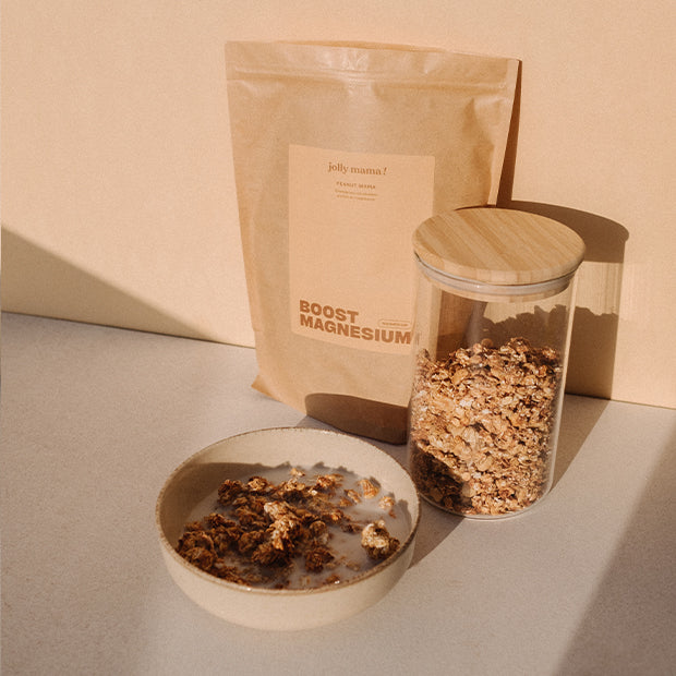 Granola Jolly Mama Peanut Mama – boost magnésium (50 % AJR), vegan, sans huile de palme
