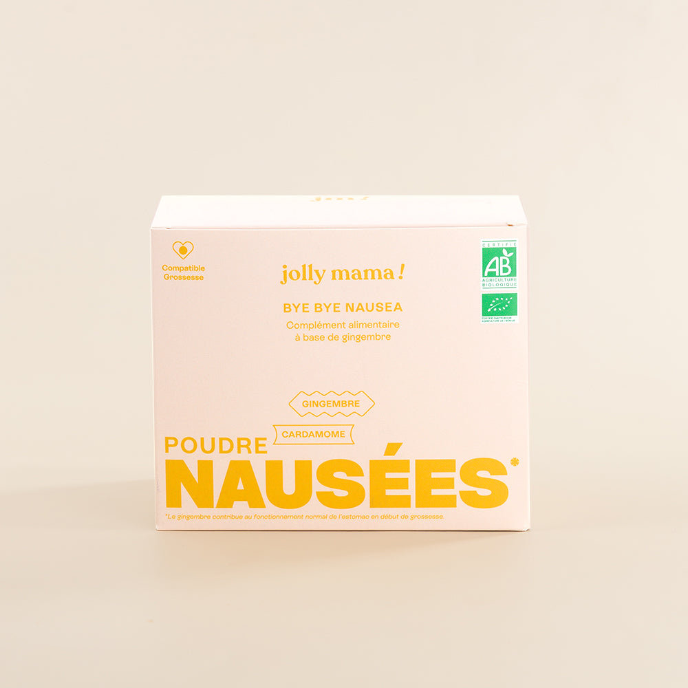 complément alimentaire anti-nausées pendant la grossesse à base de poudre de gingembre et de cardamome