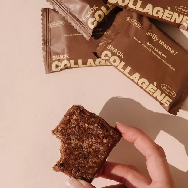 snack banane, chocolat et collagène